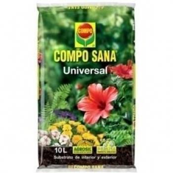 COMPO SANA Substrato Universal de calidad para macetas con 12 semanas de abono para plantas de interior, terraza y jardín, Substrato de cultivo, 10 L