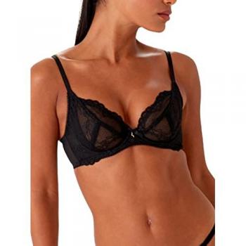 Gossard Superboost Lace Non-Padded Plunge Bra - Black, Size 36FF