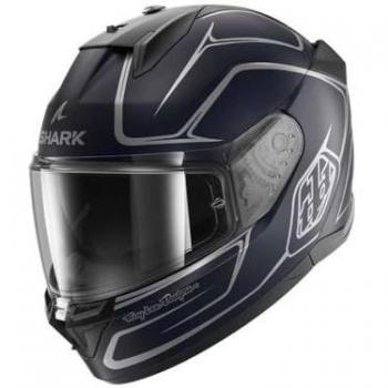 Casco Integral Shark D-Skwal 3 Drone Azul Plata Talla L