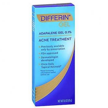 Differin Adapalene 0.1% Acne Treatment Gel - 45 grams (1 pack)