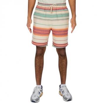 Iriedaily Santo Beige Organic Cotton Men's Shorts with Tribal Print