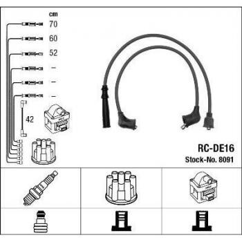 Juego de cables de encendido NGK 8091
