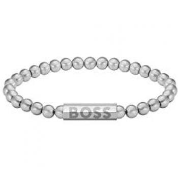 Pulsera de hombre BOSS Sphere de acero inoxidable con cierre de logo - Color plata - Talla única