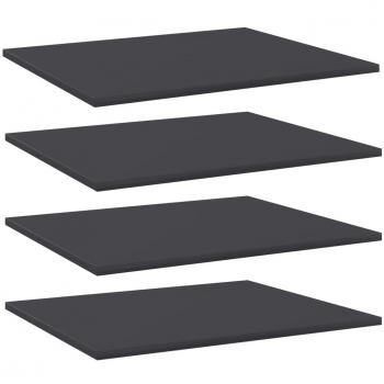 Engineered Wood Bookshelf Boards Set of 4 - Grey 60x50x1.5 cm (23.6x19.7x0.6)