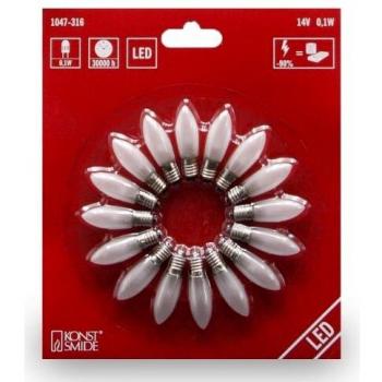 Konstsmide 1047-316 - Bombillas LED para para árbol de Navidad, 16 unidades, intercambiables con bombillas convencionales