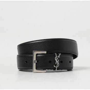 Saint Laurent Men's Black Leather Belt Size 95