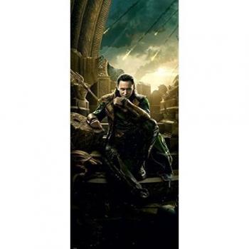 DISNEY LICENCIA 959 VET Loki Marvel Wallpaper decoración de la pared para la puerta Fleece papel 91,0 x 211,0 cm