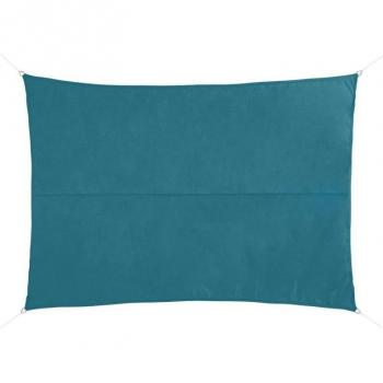 Toldo vela de sombra rectangular Shae azul pato 3 x 2 m - Poliéster