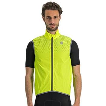 Chaleco cortavientos Sportful Reflex amarillo neón fluor gris para hombre - XS