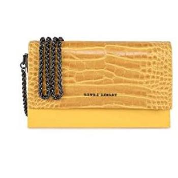 Bolso de Mano para Mujer Laura Ashley Dudley Croco Amarillo (22x12x5 cm)