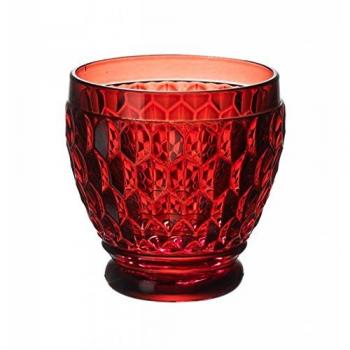 Villeroy & Boch Boston Coloured Vaso de chupito, 80 mililitros, Cristal, Rojo, 6 x 6 x 6.3 Cm