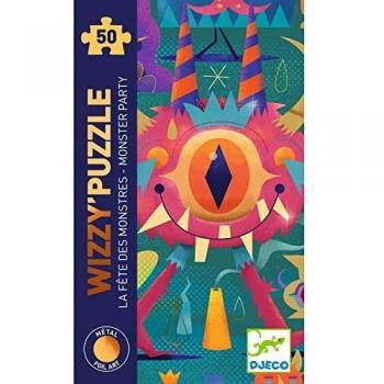 DJECO- Twisty Puzzle La Fiesta de los Monstruos Juegos de Habilidad, Multicolor