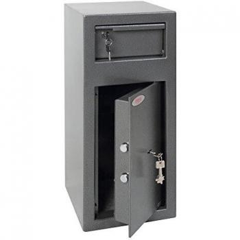 Caja Fuerte de Depósito Phoenix SS0992KD con Cerradura de Llave, Acabado Grafito, 19 Litros