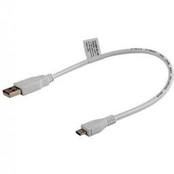 LANBERG CA de USBm de 10cc de 0003 de W USB 2.0 de A Macho a USB Micro B Macho Cable, 30 cm, Color Blanco