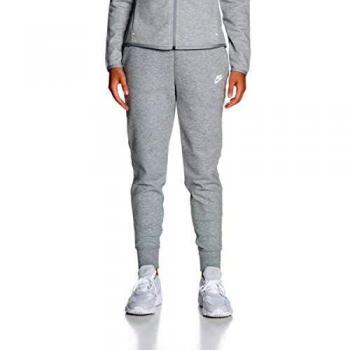 NIKE Sportswear Tech Fleece Pantalón, Mujer, dk Grey Heather/Matte Silver/White, M