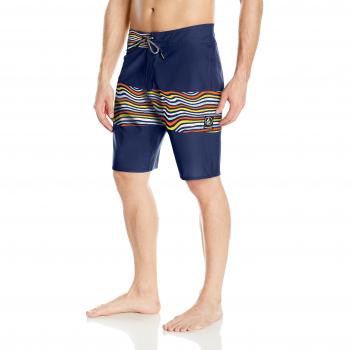 Volcom Macaw Mod 20 Pantalón Corto, Hombre, Azul