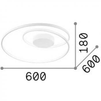 Plafón LED Dali Oz Regulable Integrado Negro 3000K