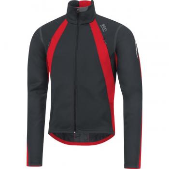 Gore Bike Wear Oxygen Windstopper - Chaqueta para hombre, color negro / rojo, talla M