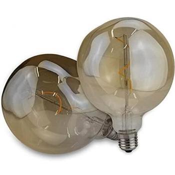 Lámpara LED E27 Vintage Line IV 4W 2200K Dimable con Cristal Ámbar