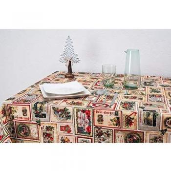 Boheme Mantel Navidad NADALA Allover, 100% Algodón, Beige, 160 x 350