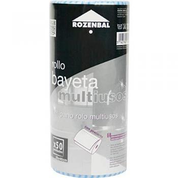 ROZENBAL Rollo 50 bayetas Perforadas Multiusos 20 x 40 cm, Azul, 20x40cm