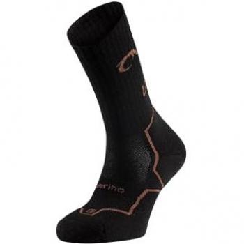 Lurbel Calcetines de Montaña Unisex Etna Five Térmicos Anti-Ampollas de Lana, Negro/Marrón, XL (45/47)