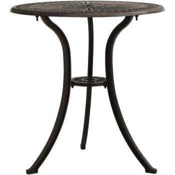 vidaXL Garden Table Bronze 62x62x65 cm Cast Aluminium