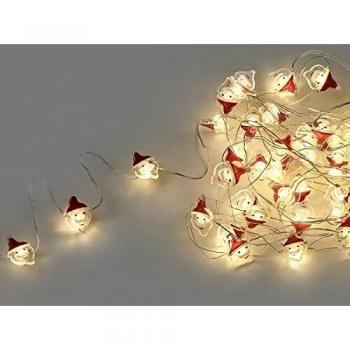 LUCES NAVID.A PILAS 50L PAPA NOEL CALIDA