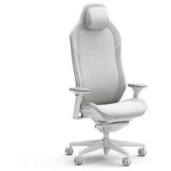 Silla Gaming Fractal Design Refine Fabric Light - Asiento Ergonómico Acolchado Blanco con Reposabrazos Ajustables 4D y Respaldo Alto