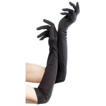 Smiffys Guantes, negros, largos