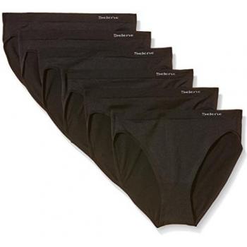 Selene Braguita Bikini Sin Costuras Pack 6, color negro, talla M