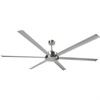 Ventilador de Techo DC SANSON Níquel Plata sin Luz, 6 Aspas, 214 cm con Mando a Distancia y Temporizador