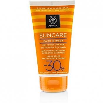 Apivita Sunscreen Face & Body Milk SPF30 with Sea Lavender & Propolis 150ml