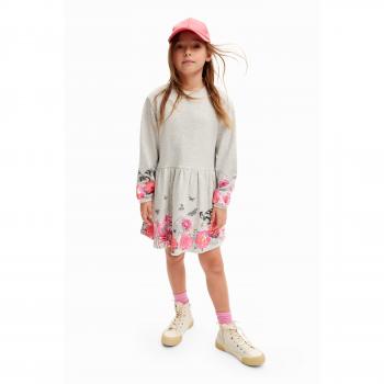 Vestido floral para niña Desigual Andy - Gris