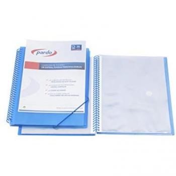 Carpeta de fundas espiral Pardo Studio Style - PP - Folio - 30 fundas - Color azul