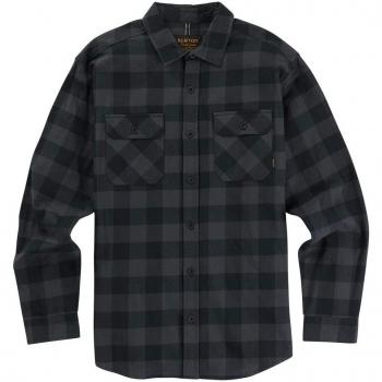 Burton Brighton Camisetas, Hombre, True Black Heather Buffalo Plaid, M