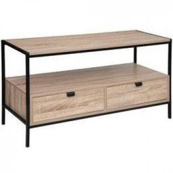 Mueble para TV Aliaj con 2 cajones en roble de 57x120x39 cm