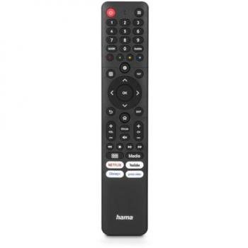 Mando a distancia universal Hama 00221067 para TV Hisense, IR inalámbrico, aprendible, con 4 botones de acceso rápido, negro