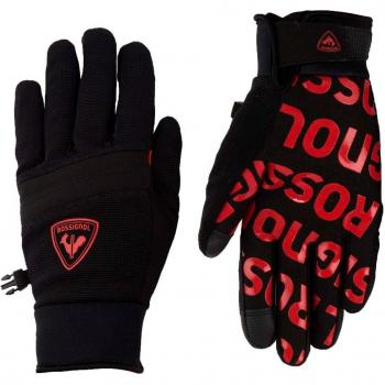 Guantes de esquí Rossignol Pro G para hombre, color negro intenso con detalles en rojo, talla L