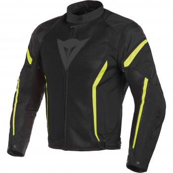 Dainese Air Crono 2  textil para moto chaqueta negro/negro/fluorescente amarillo