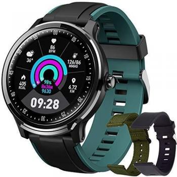 Smartwatch, Reloj Inteligente Hombre, Impermeable IP68 Pulsera Actividad Monitor de Sueño Calorías Podómetro Pulsómetro Notificación de Llamada y Mensaje para Android y iOS