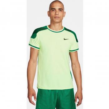 Camiseta de Hombre Nike Court Dri-Fit Slam de Manga Corta - Verde Claro/Verde Oscuro