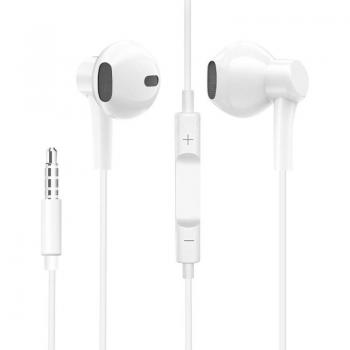 Auriculares Sonido Estéreo con Micrófono 3.5mm Blanco