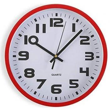 Reloj de Pared Versa Rojo Plástico 3,8 x 25 x 25 cm