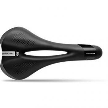 Sportourer X-Race Gel Flow Saddle, Unisex, Black, One Size, High Visibility