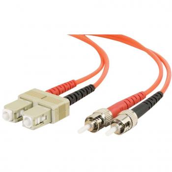 Cable de Fibra Óptica SC/ST Multimodo 50/125 Duplex 3m OFNR Naranja