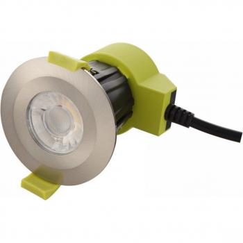 Foco Empotrable Led Regulable Bazi Níquel Satinado 9 Cm, Ángulo de Haz 38 Grados, 800 Lumenes, Temperatura de Color 4000K, IP65