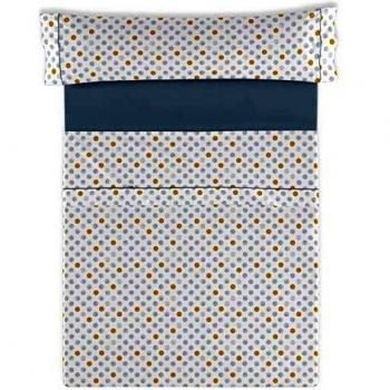 ESTELIA - Juego de sábanas Kima Color Acero - Cama de 105