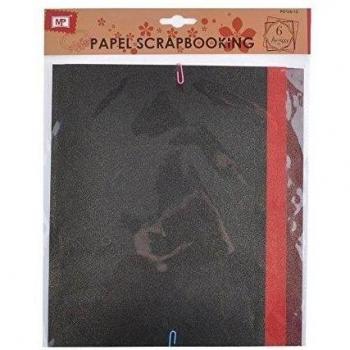 MP PD126-12 - Pack de 6 hojas papel con textura scrapbooking, 20 x 36