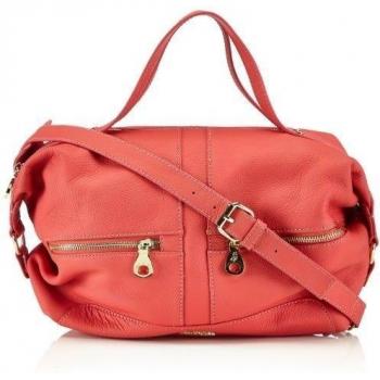 Paul & Joe Sister Blini - Bolso con asas de cuero para mujer, color rojo, talla 30x25x15 cm
